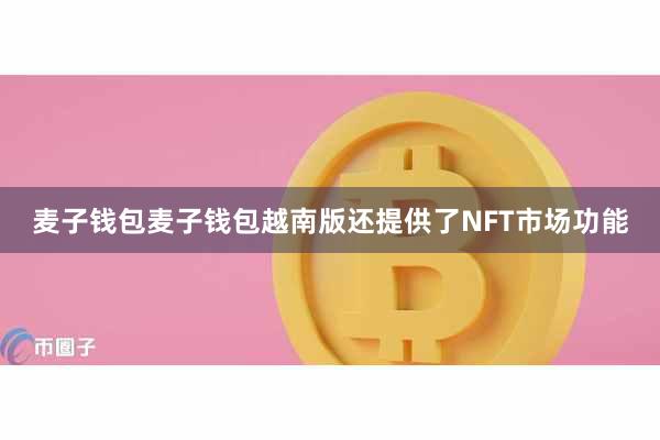 麦子钱包麦子钱包越南版还提供了NFT市场功能