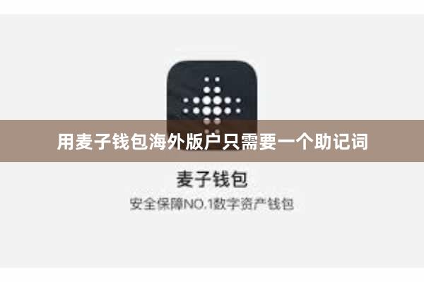 用麦子钱包海外版户只需要一个助记词