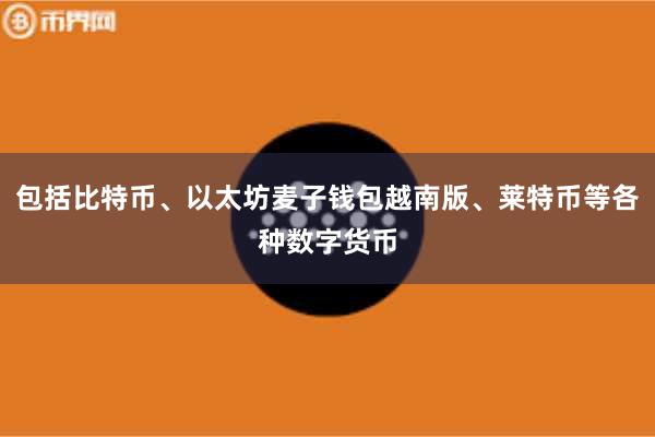 包括比特币、以太坊麦子钱包越南版、莱特币等各种数字货币