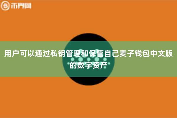 用户可以通过私钥管理和保管自己麦子钱包中文版的数字资产